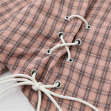 Women Long Sleeve Shirt Women's Plaid Long Sleeve Shirt Autumn Short Shirt