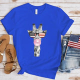 Women's Independence Day T Shirt round Neck Short Sleeve T-shirt