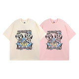 Men T Shirt Funny Cartoon Printed Short-Sleeved T-shirt Men and Women Hip Hop Loose All-Matching