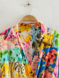 Women's T-Shirt Spring Printed Silk Satin Textured Shirt