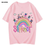 Short sleeve slipknot band crew neck