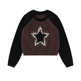Women Sweater Short Sweater Women's Autumn Crew Neck Casual Sweater