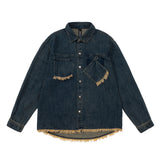 Men Denim Jacket Spring and Autumn Denim Jacket Men's Personality Shirt Jacket