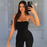 Women Jumpsuit Spring/Summer Fashion Graceful Tube Top Jumpsuit