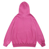 Men Hoodie Letter Printed Washed Distressed Hooded Sweater Men's Casual
