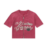 Women T-shirt Letter Printed Short T-shirt Casual round Neck