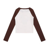 Women Long Sleeve T-shirt Multicolor Printing Long Sleeve T-shirt Women's Spring and Autumn round Neck