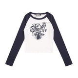 Women Long Sleeve T-shirt Multicolor Printing Long Sleeve T-shirt Women's Spring and Autumn round Neck