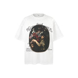 American vintage street T-shirt retro men's summer street loose half-sleeved shirt
