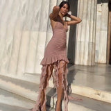 Women Dresses Spring Sexy Backless Spaghetti Straps Dress