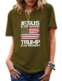 Women's Independence Day T Shirt Printed Short-Sleeved T-shirt