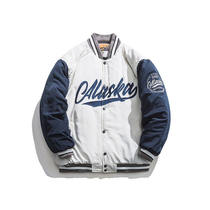 Varsity Jacket Vintage Winter Baseball Jacket Men