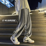 Men Sweatpants Corduroy Loose Straight Wide Leg Pants