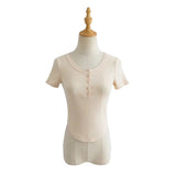Women T-Shirt Short Sleeve Thread T-shirt Top