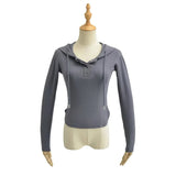 Women T-Shirt Hooded Long-Sleeved T-shirt Female Spring Undershirt
