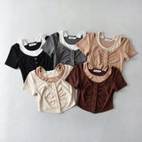 Women T-Shirt Summer Short Sleeve round Neck Women's T-shirt