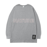 Men Long Sleeve Shirt Letter Printed Long Sleeve T-shirt Men's Loose Casual