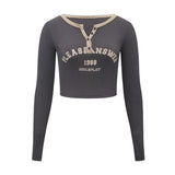 Women T-Shirt Autumn Women's Short T-shirt Fashion Slim Top