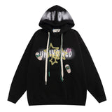 Men Hoodie Hip Hop Fun Style Letter Inkjet Printed Hoodie