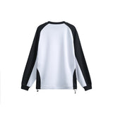 Unisex Hoodie Sweater round Neck Preppy Style Top Loose Retro Sports