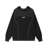 Men Hoodie Patchwork Hoodie Men Loose Casual Long Sleeves Hoodie Shirt