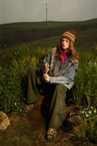 Unisex Jacket Autumn Ethnic Style Stitching Denim Women's Wear