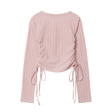 Women Long Sleeve T-Shirt Long Sleeve T-shirt Slim Fit Short Girl Autumn Casual Love
