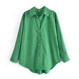 Women T-shirt Fall Women's Clothing Casual Solid Color Long Sleeve Shirt