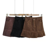 Women Skirt Autumn and Winter Women's Pleated Skirt Short Skirt