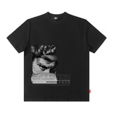 Men T Shirt Couple Wear Reflective Letter Personality Printed Short Sleeve T-shirt