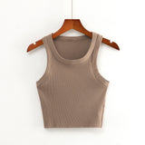 Women Camisole Summer Women's Solid Color Sports Slim-Fitting
