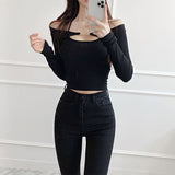 Women Long Sleeve Shirt Women's Short Top