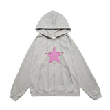 Men Hoodie Men's Loose Patch Embroidery Long Sleeve Hood