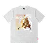 Men T Shirt Short-Sleeved T-shirt Men's Fashion Brand Ins Hong Kong Style Loose Men's Clothing