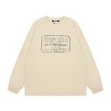 Men Long Sleeve Shirt Mechanical Style Casual Long Sleeve T-shirt Men's and Women's Retro Bottoming Top