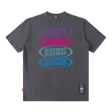 Men's T Shirt Letter Print Short-Sleeved T-shirt Men's and Women's Vibe Style Loose Top
