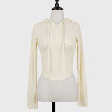 Women Long Sleeve Shirt Hooded Top Women's Long Sleeve Autumn and Winter