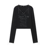 Women Long Sleeve T-shirt Short-Sleeved T-shirt Women's Autumn Printed Top