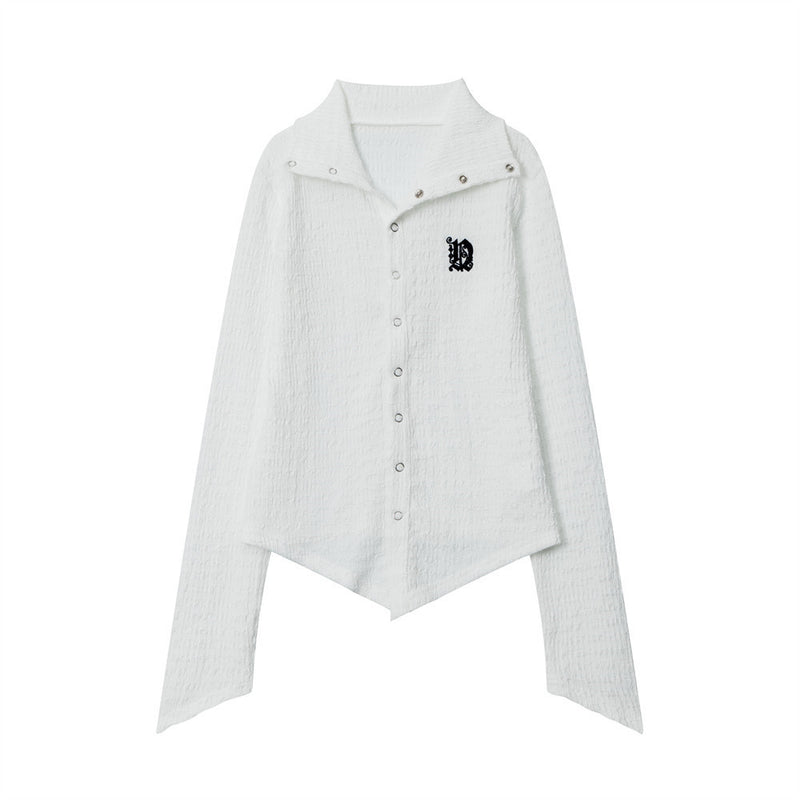 Women Long Sleeve T-Shirt T-shirt Girls Autumn American Embroidery Cardigan Top