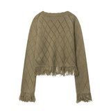 Women Sweater Women's Casual Spring and Autumn Short Sweater