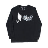 Palm Angle Sweatshirt Devil Angel Smoke Large V Print Couple Men and Women Loose Long Sleeve