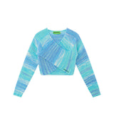 Women Sweater Gradient Color Short Sweater Women's Autumn