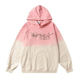 Men Hoodie Hanging Dye Gradient Hooded Pullover