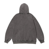 Men Hoodie Lightning Print Sweater Pullover Loose Autumn Washed and Worn Hoodie Fashion Brand Hip Hop