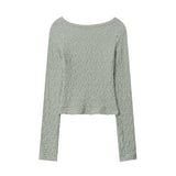 Women Long Sleeve T-Shirt Printed Long Sleeve T-shirt Girls' Autumn Casual O-neck Short Top