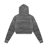 Women Sweater Short Knitted Hooded Cardigan Women's Autumn Long Sleeve Sweater
