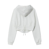 Women Hoodie Embroidered Hooded Sweater Women's Autumn Short Hoodie