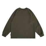 Men Hoodie English Printed Crew Neck Sweatshirt Loose Side Stripe Contrast Color Long Sleeves