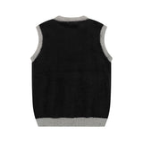 Men Hoodie round Neck Sweater Button Removal Sleeve Vest