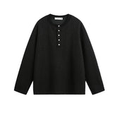 Unisex long-sleeved shirt autumcasual half-open collar